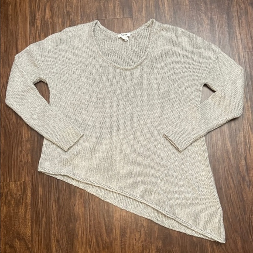 Helmut Lang asymmetrical scoop neck alpaca blend luxury sweater Small